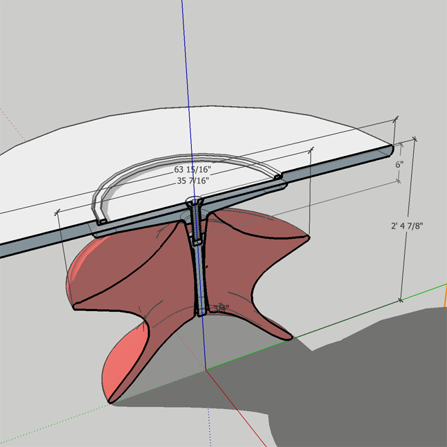 Dining-table-sketchup-crossection